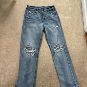 American Eagle Outfitters Blue Distressed Boyfriend Jeans